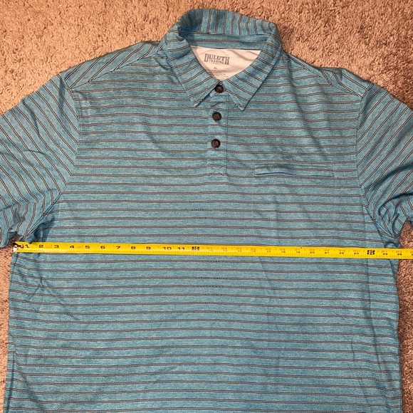 Duluth Trading Heavy Duty Work Polo Mens Size XL Beach Coastal Blue Green Shirt - Picture 6 of 9